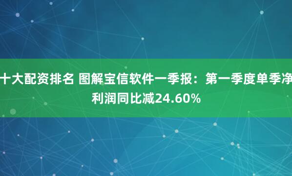 十大配资排名 图解宝信软件一季报：第一季度单季净利润同比减24.60%