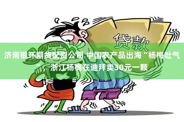 济南银环期货配资公司 中国农产品出海“杨梅吐气”，浙江杨梅在迪拜卖30元一颗